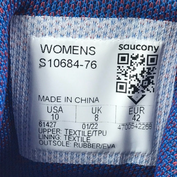 NEW Saucony Guide 15 Running Shoe Women’s in White/Red/Blue - Picture 9 of 10